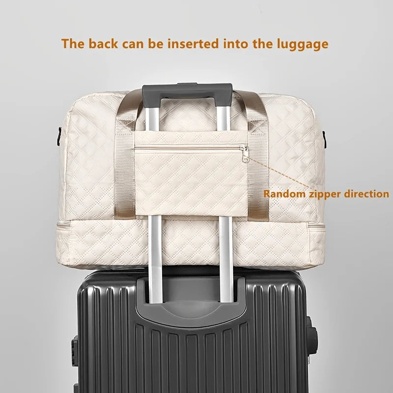 Oversized Duffel Bag Wet Dry Separation Waterproof Compartment Side