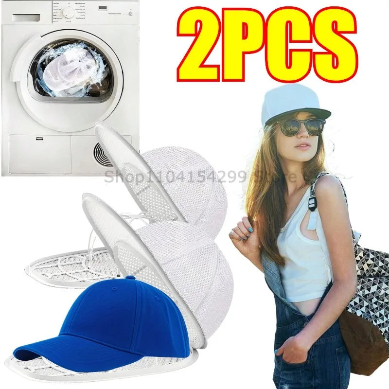 Washing Machine Hat Washing Protector Hat Cleaning Machine Washable Laundry Bag Anti-Deformation Secure Hat Storage Solution Zpaxo