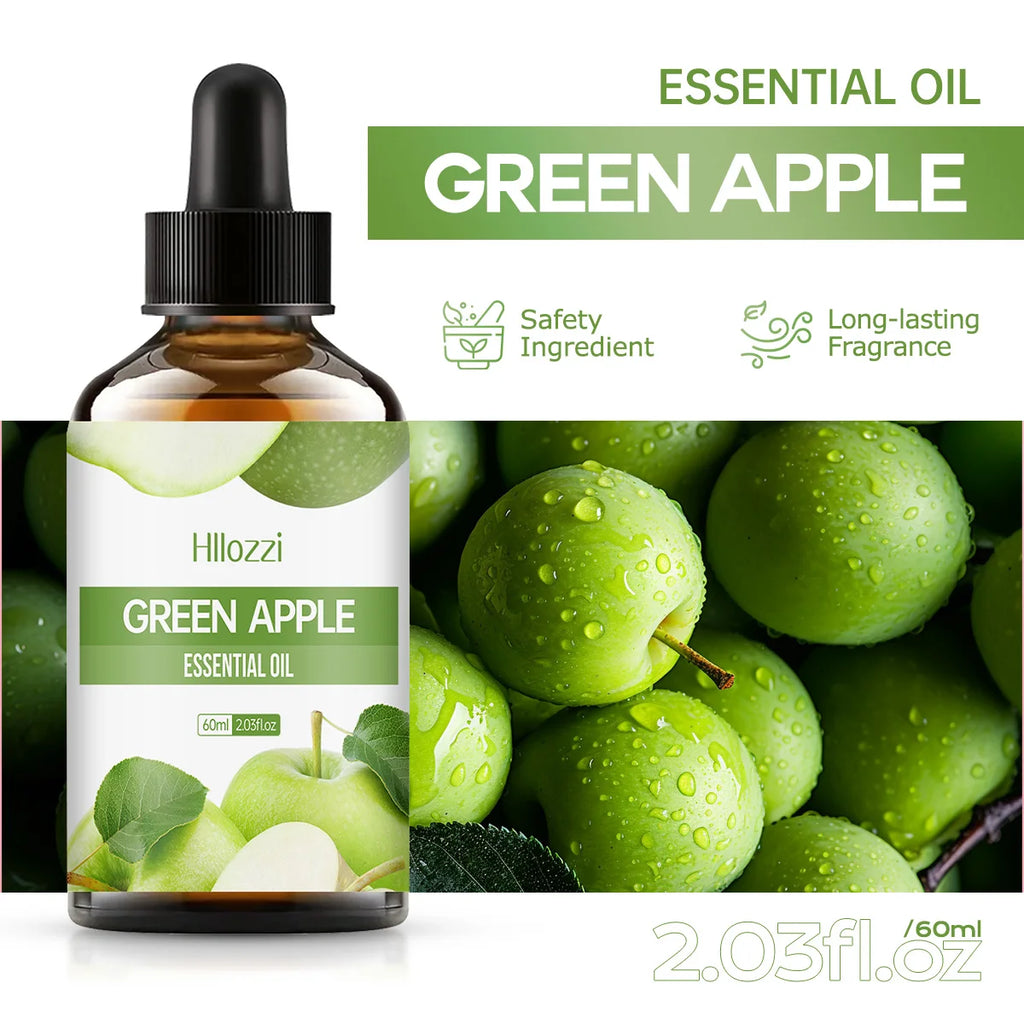 100ml/60ml/30ml green apple essential oil fruit essential oil aromatherapy aromatherapy essential oil humidifier diffuser Zpaxo