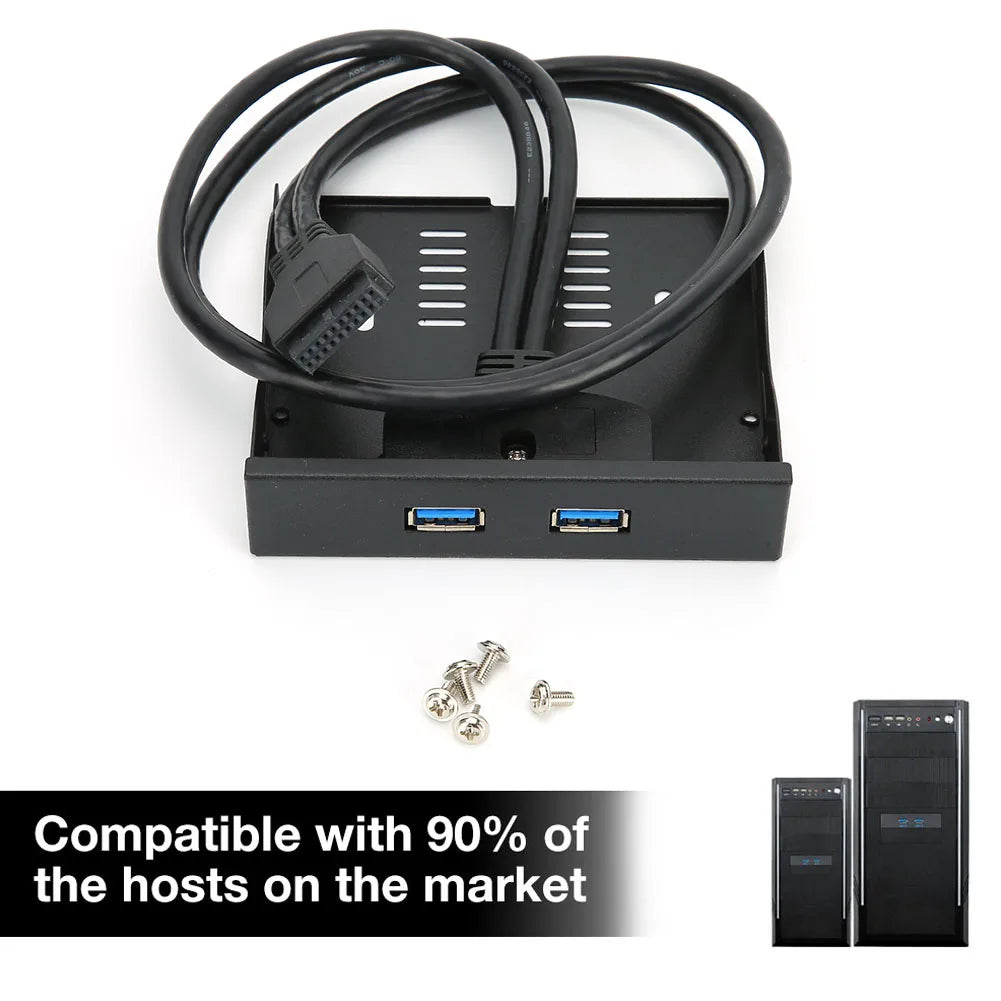 Floppy Front Panel Expansion USB3 0 3 5'' Bay 19 Pin 2 Interface HUB