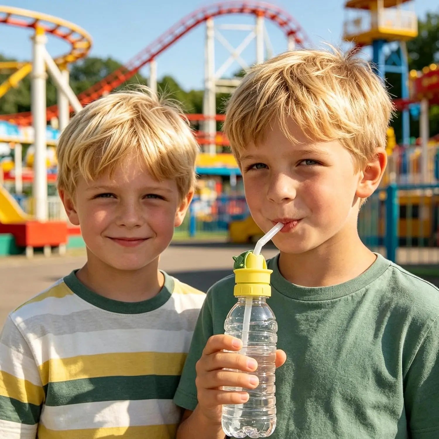 Baby-friendly Universal Straw Lid Includes Converter Water Bottles
