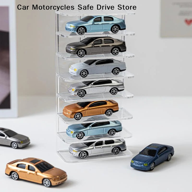 Acrylic Toy Car Display Case Multi-layered Show Box Home Wall Mounted