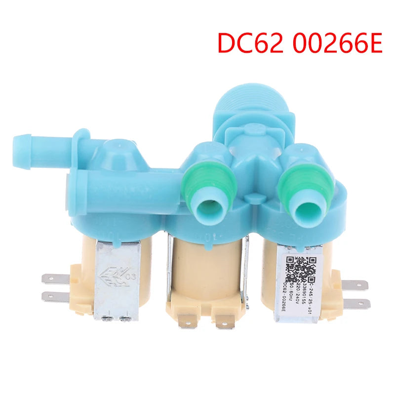 1Pc DC62-00266E DC62-00233D Water Inlet Solenoid Valve AC 220-240V For Washing Machine Double Head Water Inlet Valve Zpaxo DC62 00266E