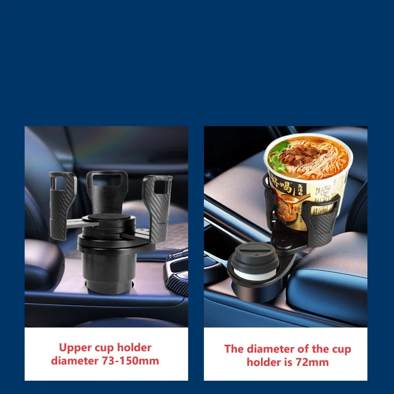 Center Console Beverage Rack Car Mounted Cup Holder Rotating