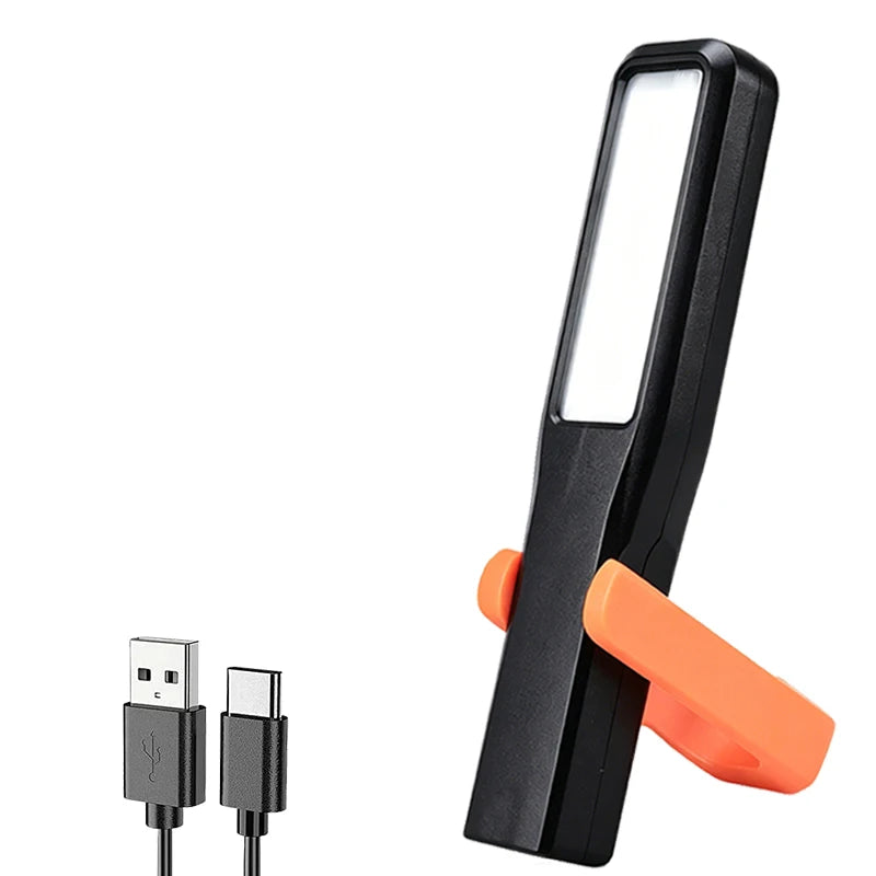 COB LED Magnetic Work Light – USB Rechargeable Torch & Lantern