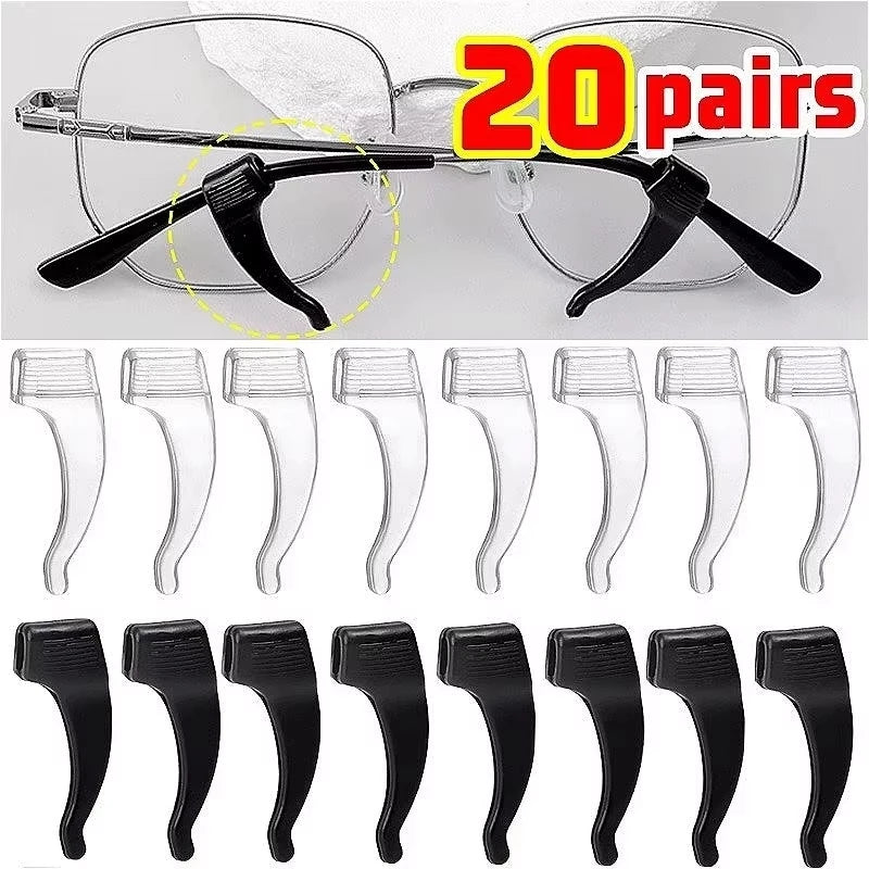 Silicone Anti-Slip Glasses Ear Hooks – 10/30 Pairs Eartips