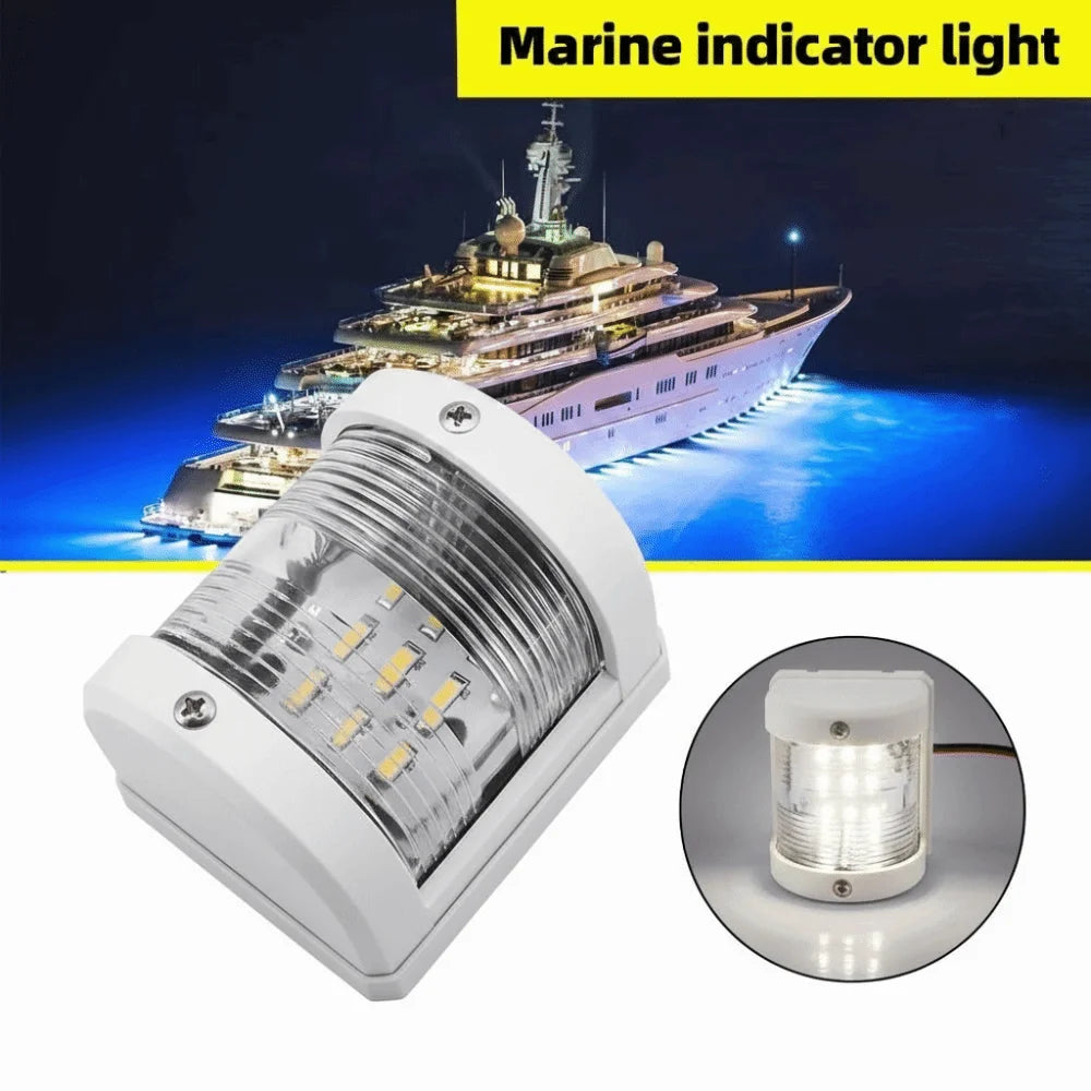 135 Degrees Boat Signal Light 3W Power ABS Housing Marine Navigation Light IP66 Waterproof White LED Navigation Light Marine Use Zpaxo