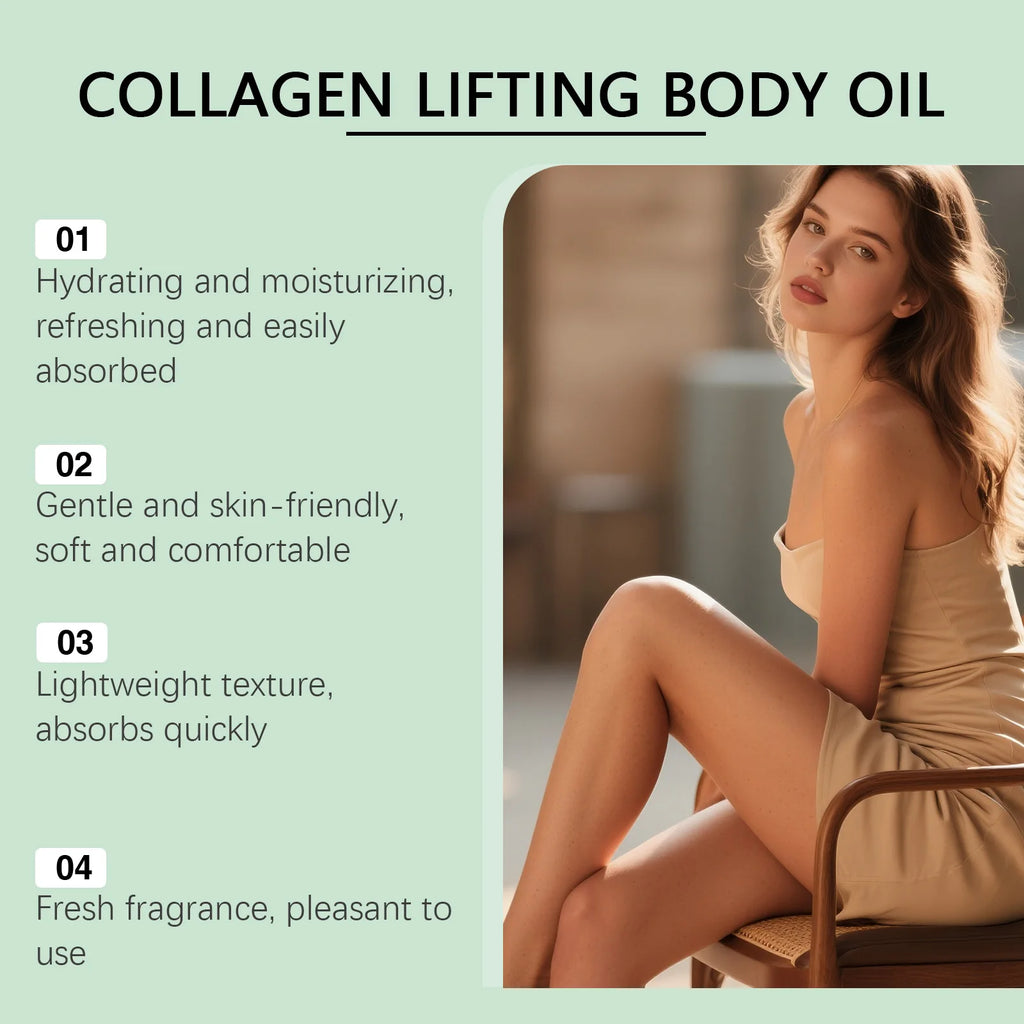OceAura Collagen Lifting Body Oil – Firming & Hydrating Skin Firming Body Oil Zpaxo