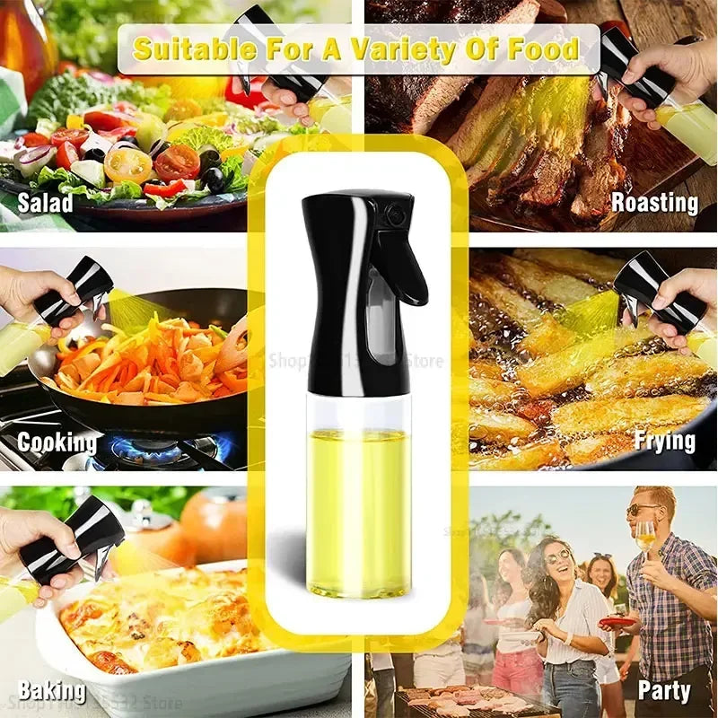 200/300/500ml Oil Spray Bottle BBQ Cooking Olive Oil Sprayer Plastic Baking Oil Spray Empty Bottle Vinegar Bottle or Oil Brush Zpaxo
