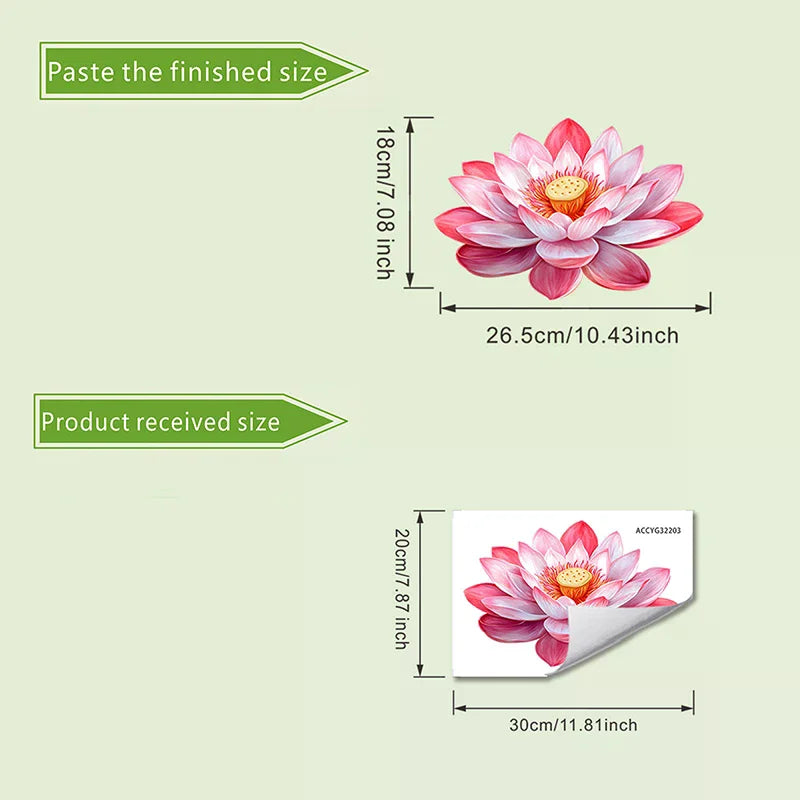 Creative Self-adhesive Wall Decal For Bathroom,Luminous Lotus Toilet Sticker,Waterproof Luminous Decoration 1PC Zpaxo