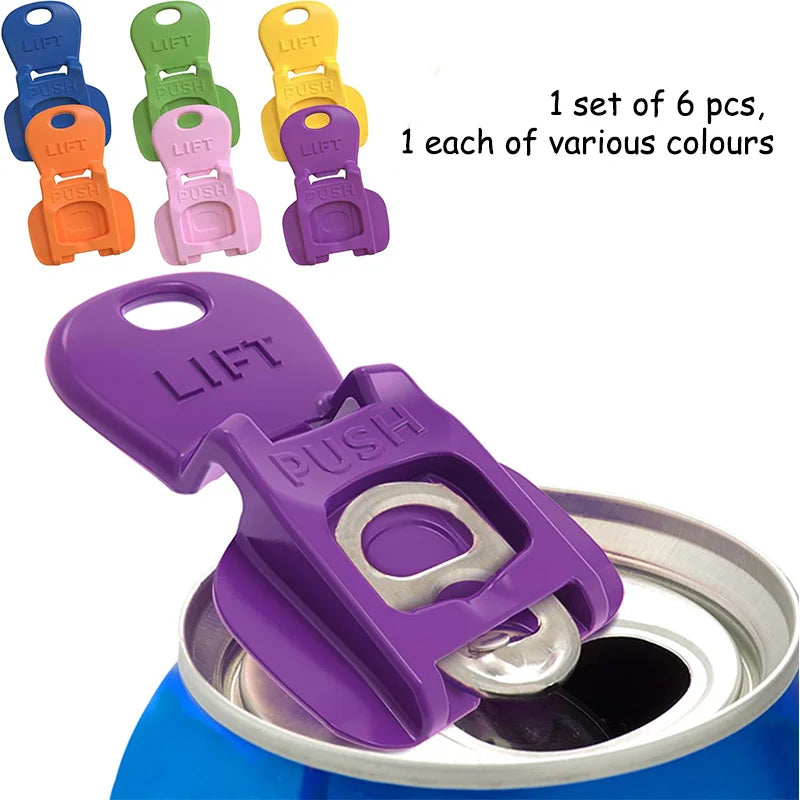 Plastic Dustproof Can Opener With Easy-Open Lid Plastic Simple Mini Can Opener For Soda And Beverages Zpaxo B