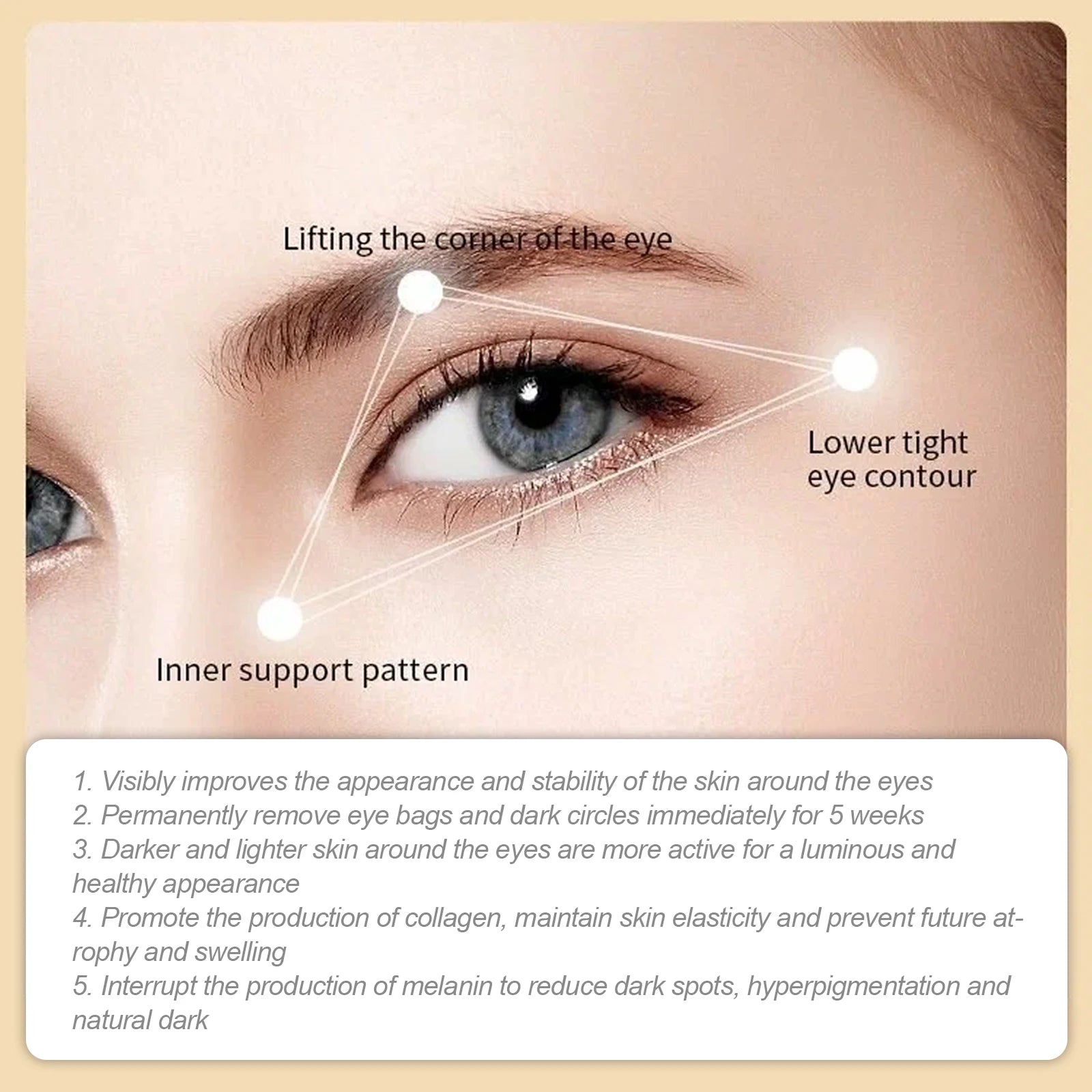 24K Gold Collagen Eye Mask Patches – Brighten & Firm (5 Pairs) Eye Mask Patches Zpaxo
