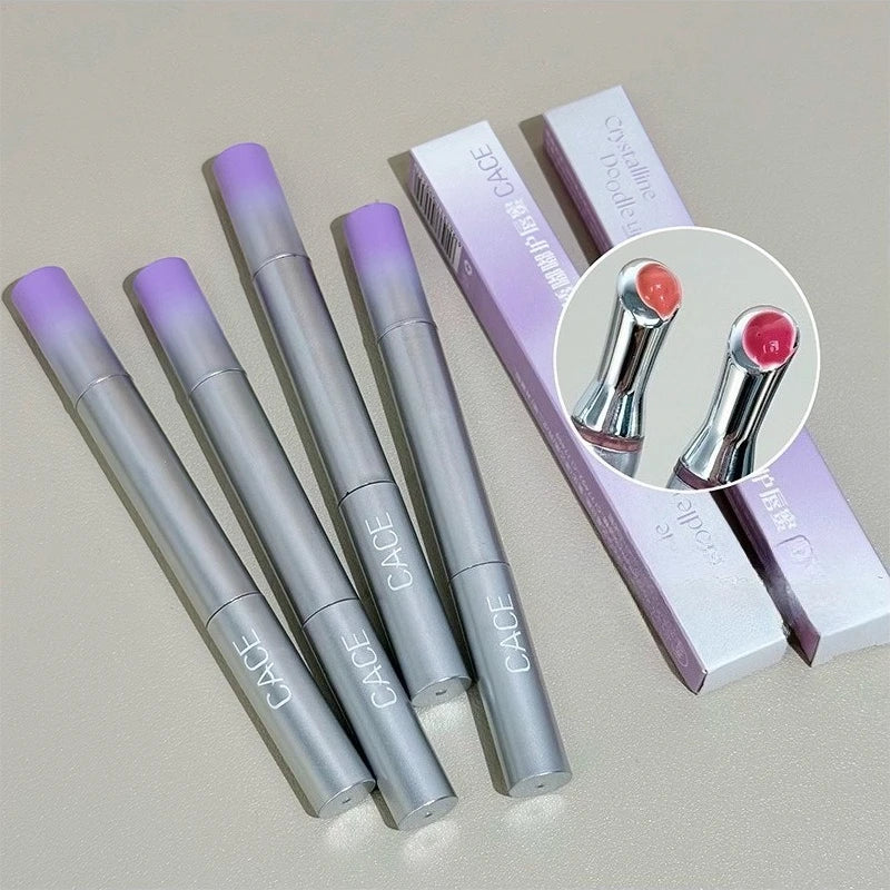 Mirror Watery Essence Lip Gloss Moisturizing Liquid Lipstick Jelly Lip Glaze Fading Lip Lines Nude Water Light Lips Tint Makeup Zpaxo