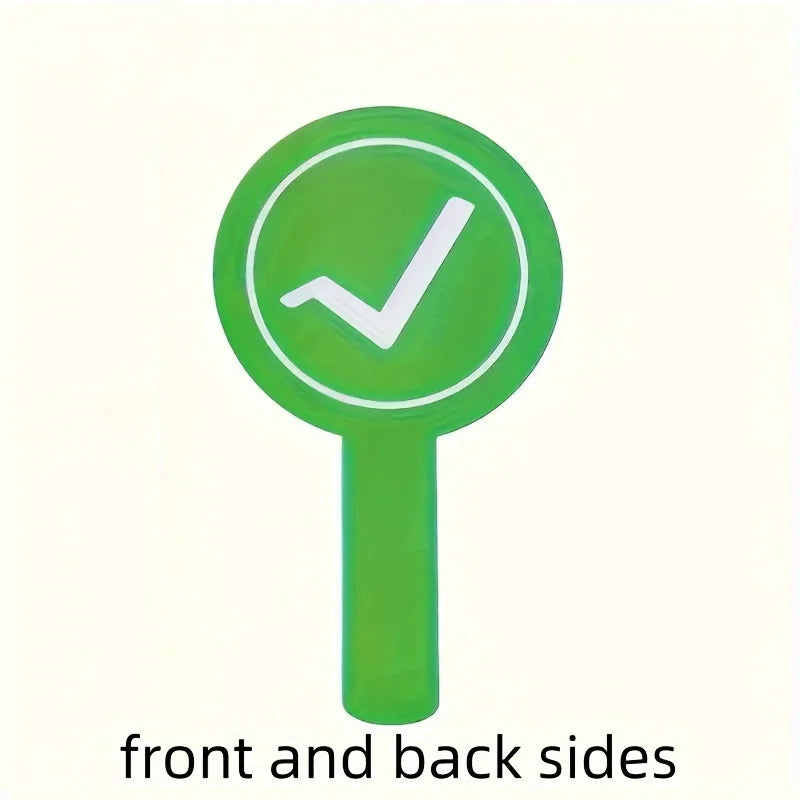 Dual Sided Hand Held Response Card Correct Incorrect Answer Clapper