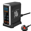 652F 240W USB Charging Station 6 Port Desktop Fast C Adapter Zpaxo British regulations CN