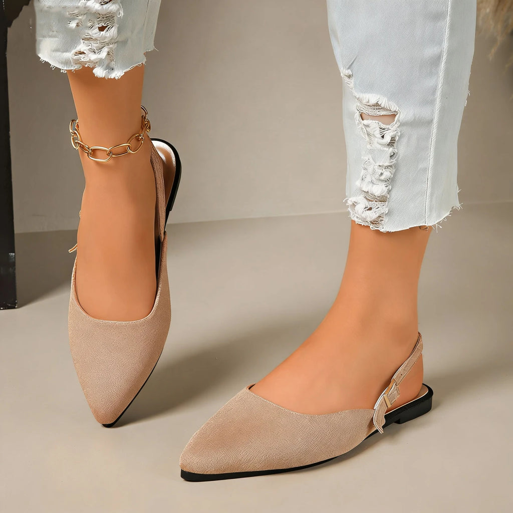 2025 Women Sandals Sexy Pointed Retro Solid Outdoor Banquet Party