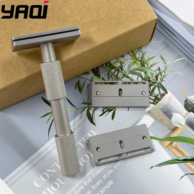 YAQI Aileron GEM Safety Razor – 3 Plates | Stainless Steel Safety Razor Zpaxo