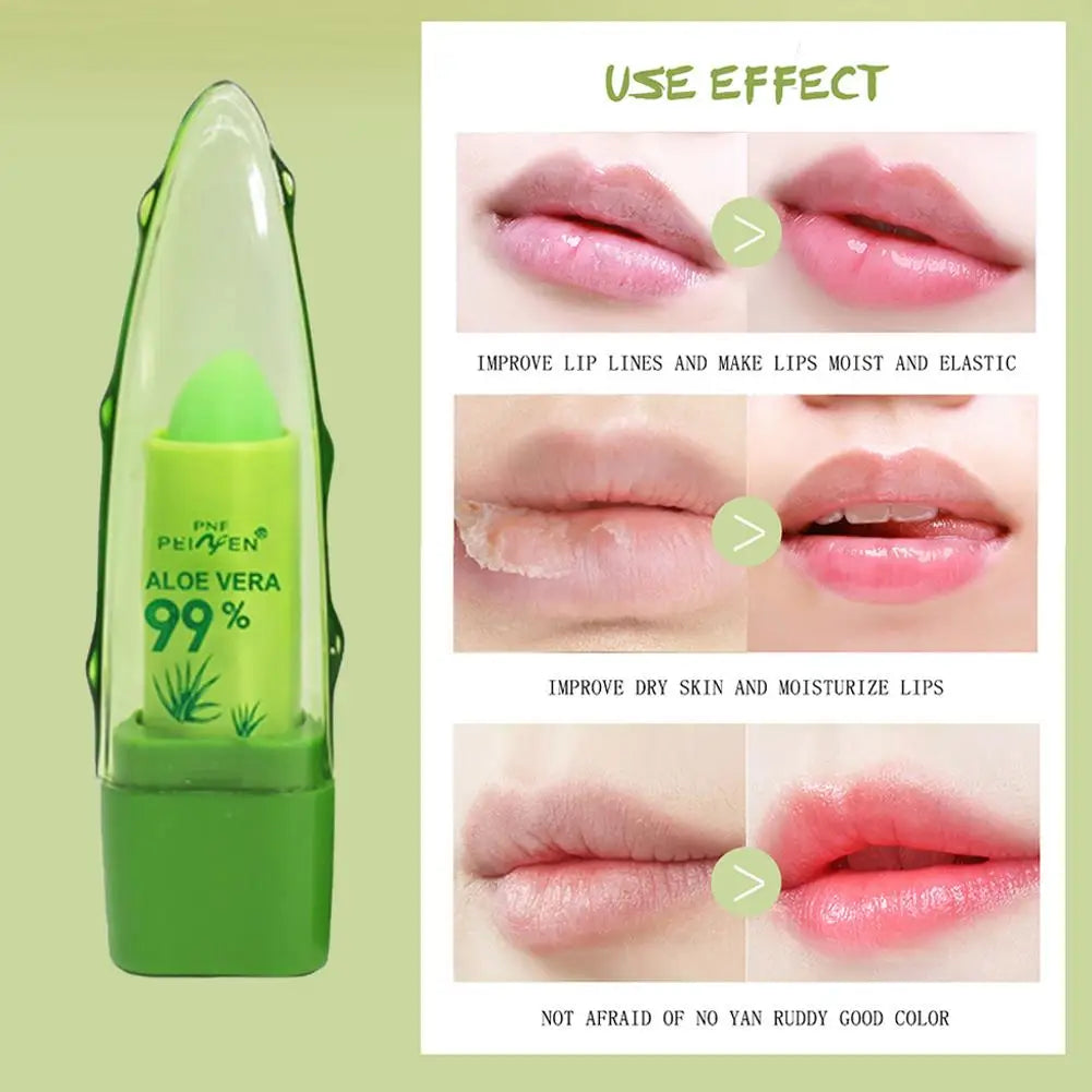 Color Changing Lipstick with Aloe Vera | Green to Pink, 3.5g Color Changing Lipstick Zpaxo
