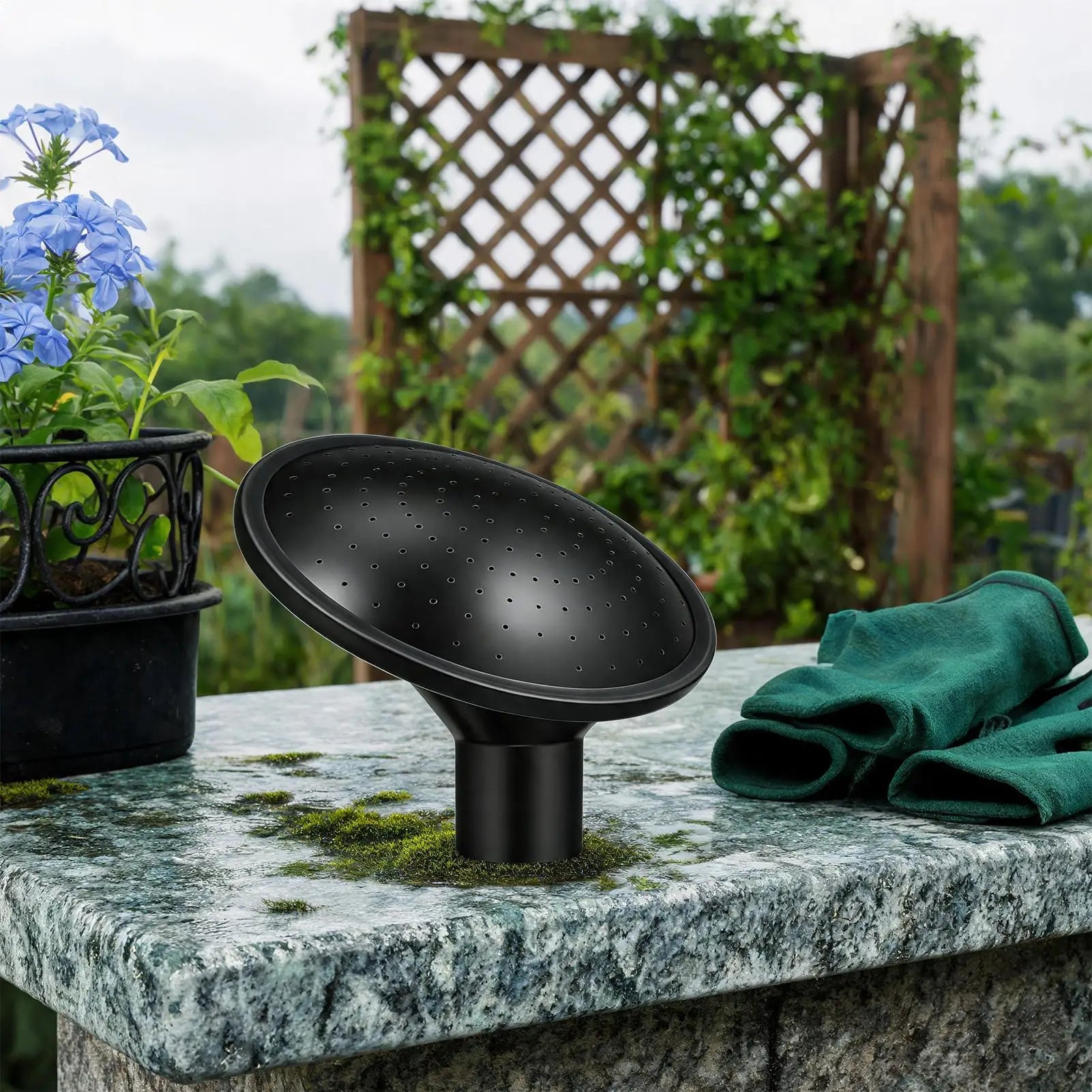 Black Inner Diameter Watering Can Head Sprinkler Spout Plastic Water
