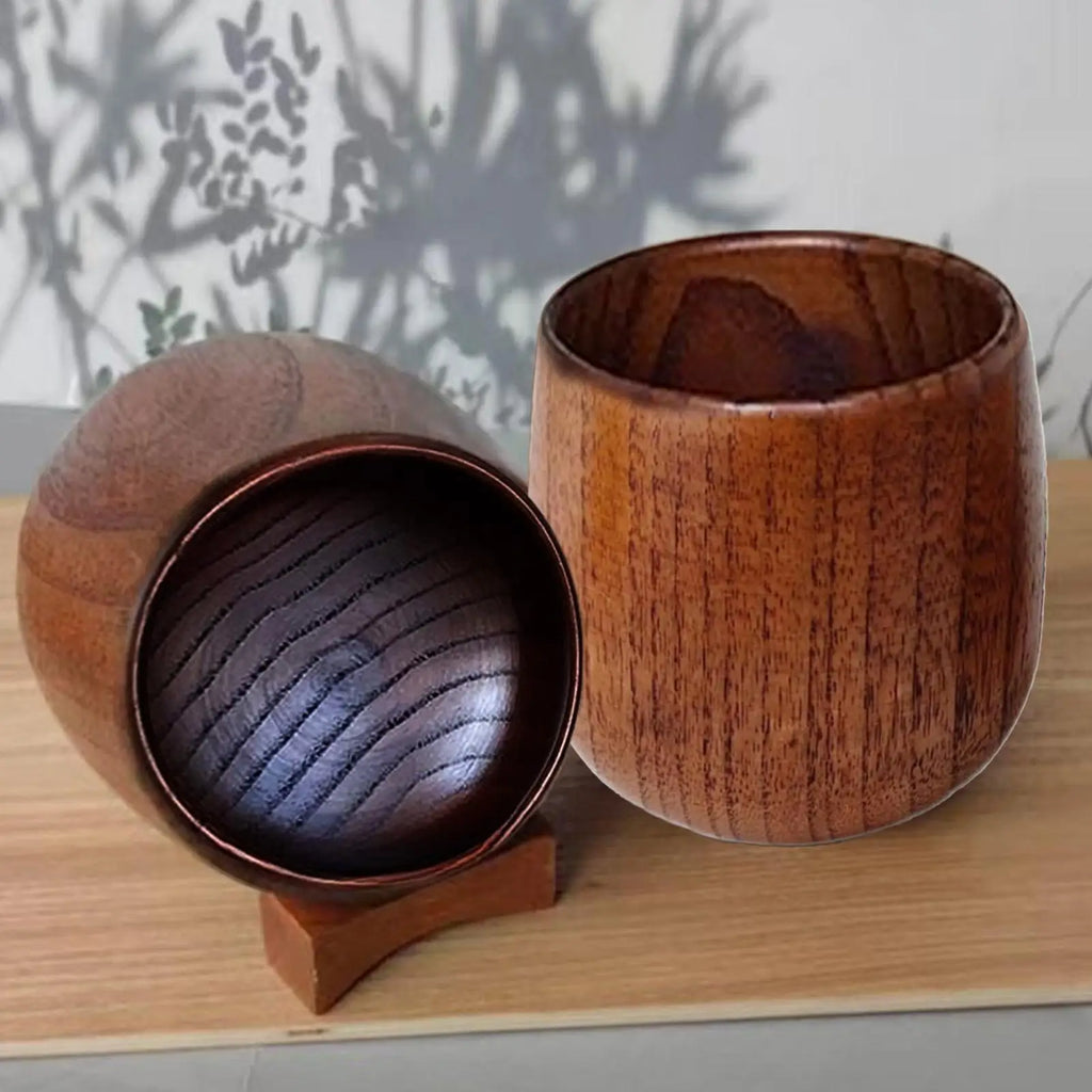 Rustic Wooden Whiskey Cups Handmade Charred Drinking Glasses Vintage
