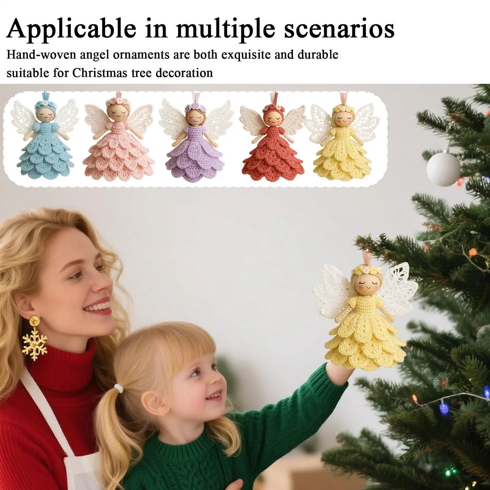 Beginner Crochet Angel Doll Ornament DIY Craft Adults Teens Christmas