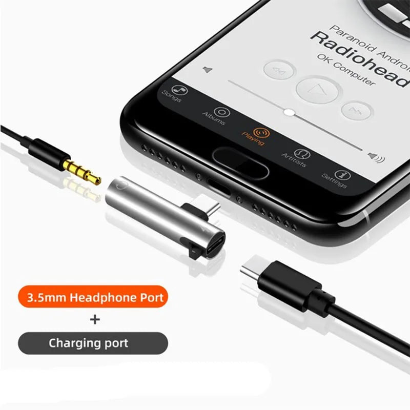 1 Audio Headphone Charging Dual Adapter Splitter Iphone XR XS X 7 8 Zpaxo Silver