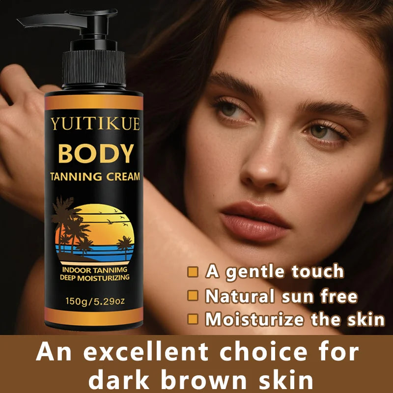 YUITIKUE Self Tanner Body Bronzer – Natural Dark Tan 150g Self Tanner Bronzer Zpaxo