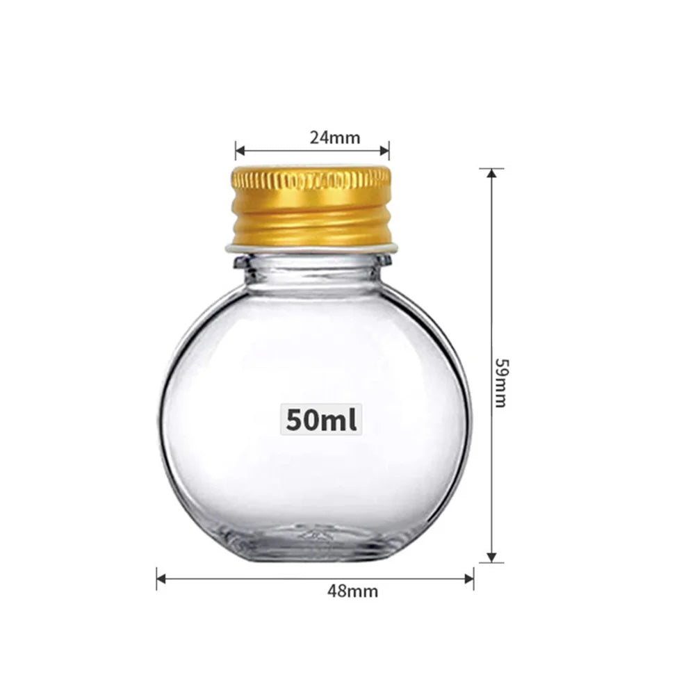 10-Pack Fillable Christmas Ball Ornaments – 50ml Clear Plastic