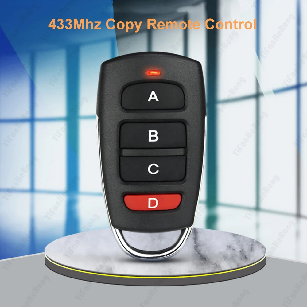 433MHz Smart Copy Duplicator Remote Control 4 Button Remote Cloning for Electric Garage Door Gate 433.92 MHz Transmitter Zpaxo