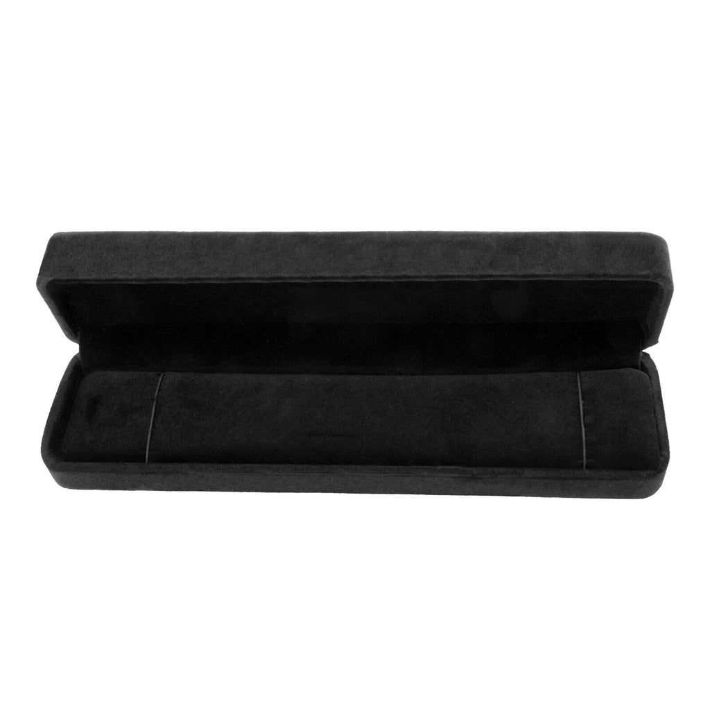 Long Flannel Chain Necklace Box Jewelry Pendant Display Stand Storage