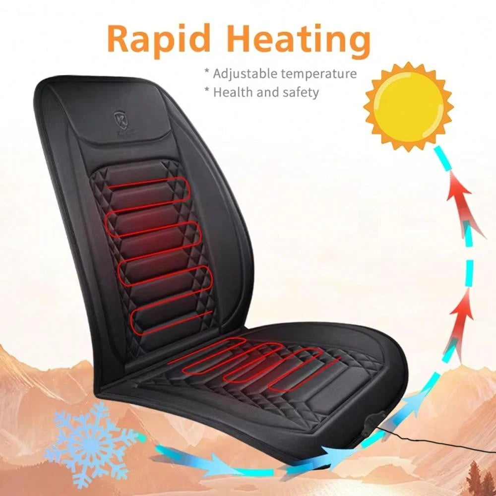12V Heated Car Seat Cover Heating Pad Fast Car Seat Heater Flannel Heated Cars Seat Protector Seat Heating Cover Car Accessories Zpaxo