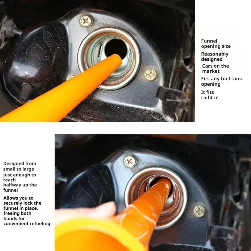 Long Stem Refueling Funnel – Oil, Gas & Fuel for Car & Bike Automotive Funnel Zpaxo