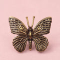 Home Decoration Craft Accessories Solid Pure Brass Butterfly Figurines Miniatures Desktop Ornament Antique Copper Insect Statue Zpaxo Copper