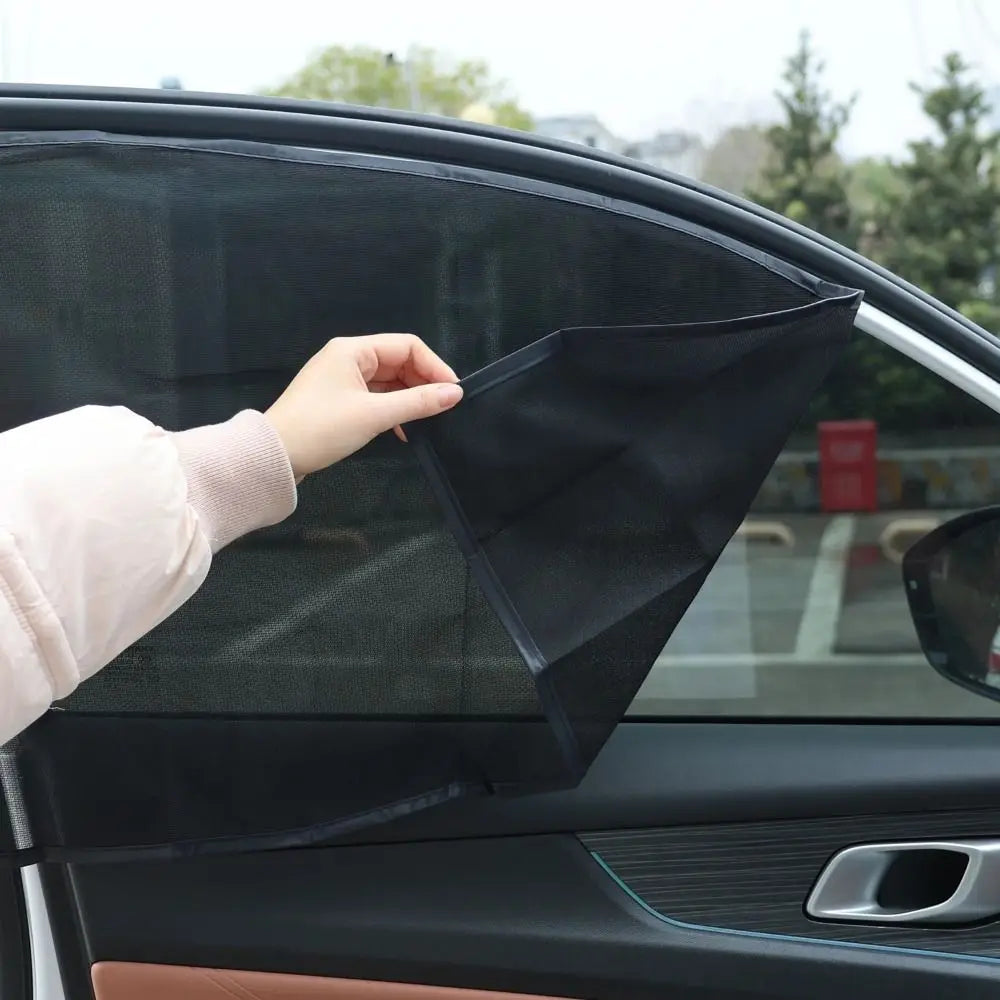 Magnetic Design Car Sunshade Folding Mesh Material UV Protection Zpaxo