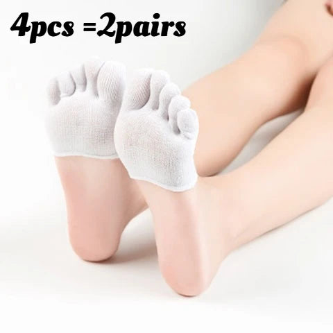 5-Toe Invisible Forefoot Socks Anti-friction Heels Breathable
