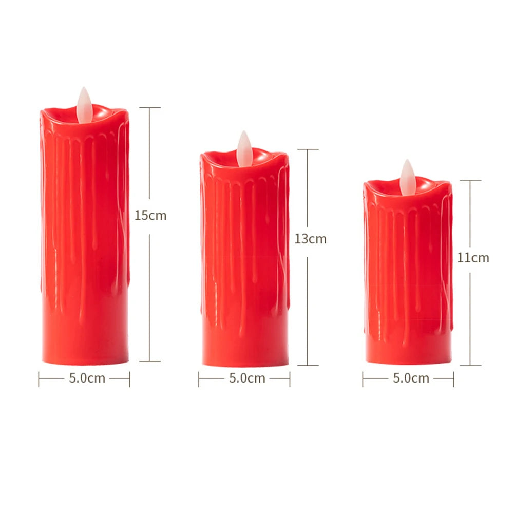Flameless Electeic Candles Auto Swing Realistic Candle Led Lightweights Bright Flickering Bulb for Seasonal Festival Celebration Zpaxo