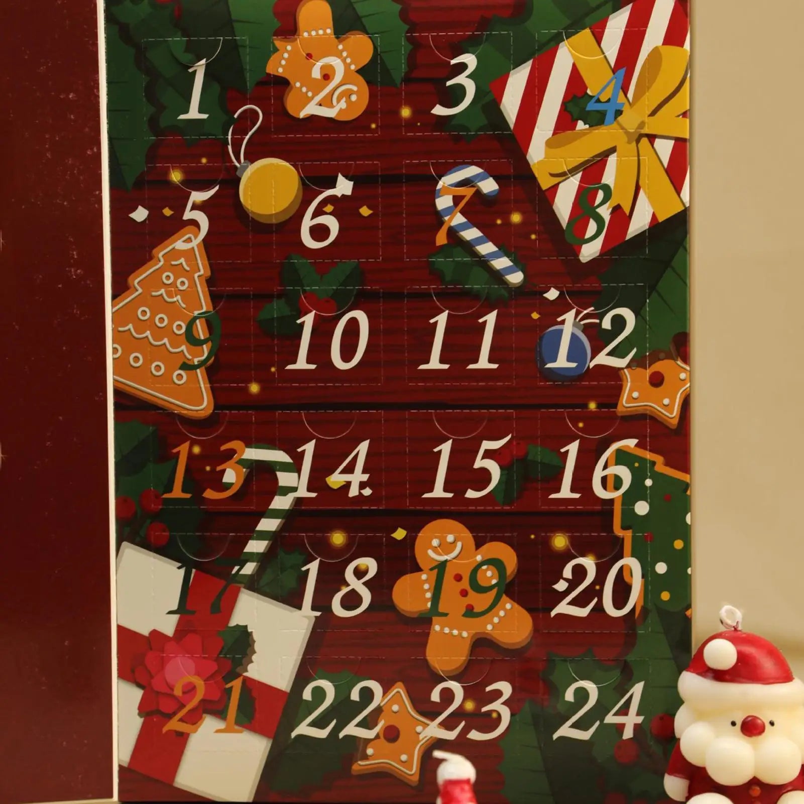 Refillable Christmas Advent Calendar Box 24 Days Countdown Reusable