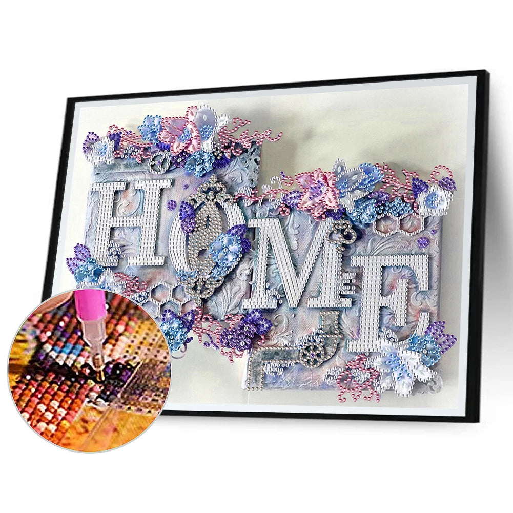 HOME 5D DIY Diamond Painting Rhinestone Embroidery Special-shaped