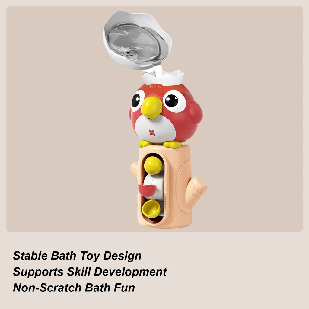 Kids Bath Toys Shower Water Toy With Suction Cup Children Tub Water Rotating Bathing Game for Hotel Apartment Vacation Travel Zpaxo