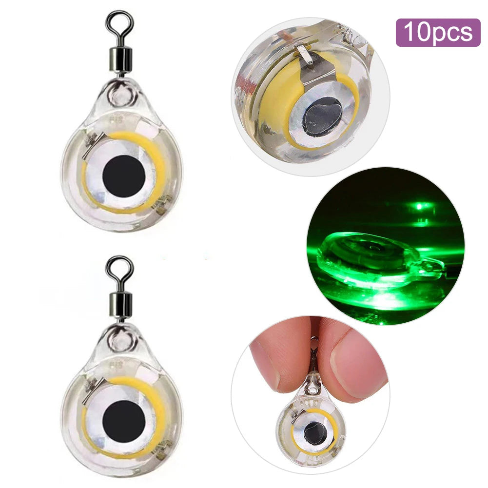 Mini Fishing Lure Light LED Deep Drop Underwater Eye Shape Flasher