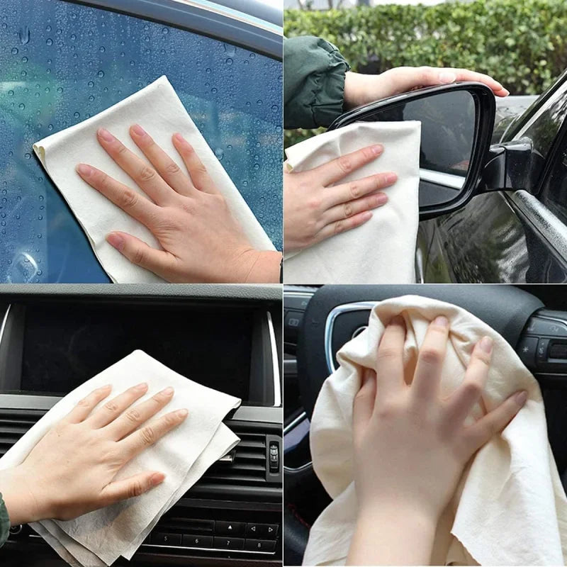 Car Wash Towel Chamois Clean Natural Leather Cloth Auto Home