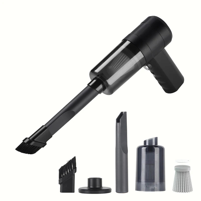 Car vacuum cleaner, small mini handheld portable vacuum cleaner, multifunctional, suitable for various scenarios inside the car Zpaxo Black