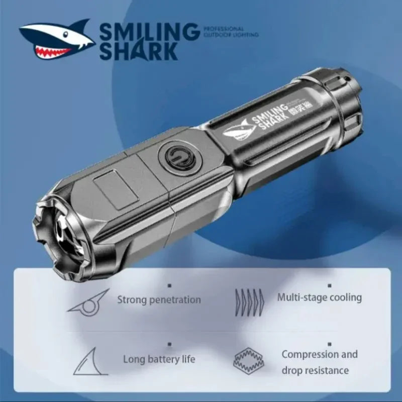 ESMARTER USB Rechargeable LED Flashlight – Zoomable 500LM Torch