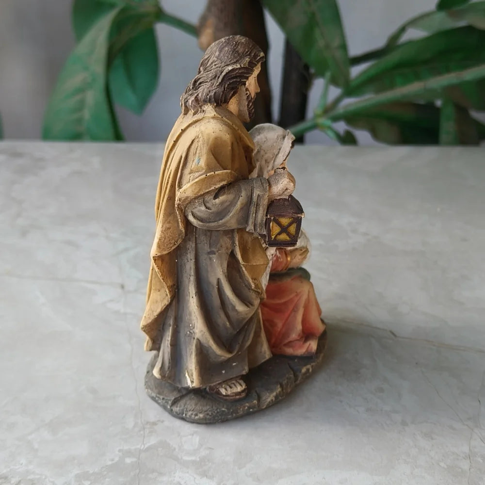 Resin Nativity Scene Statue – Holy Family Catholic Figurine