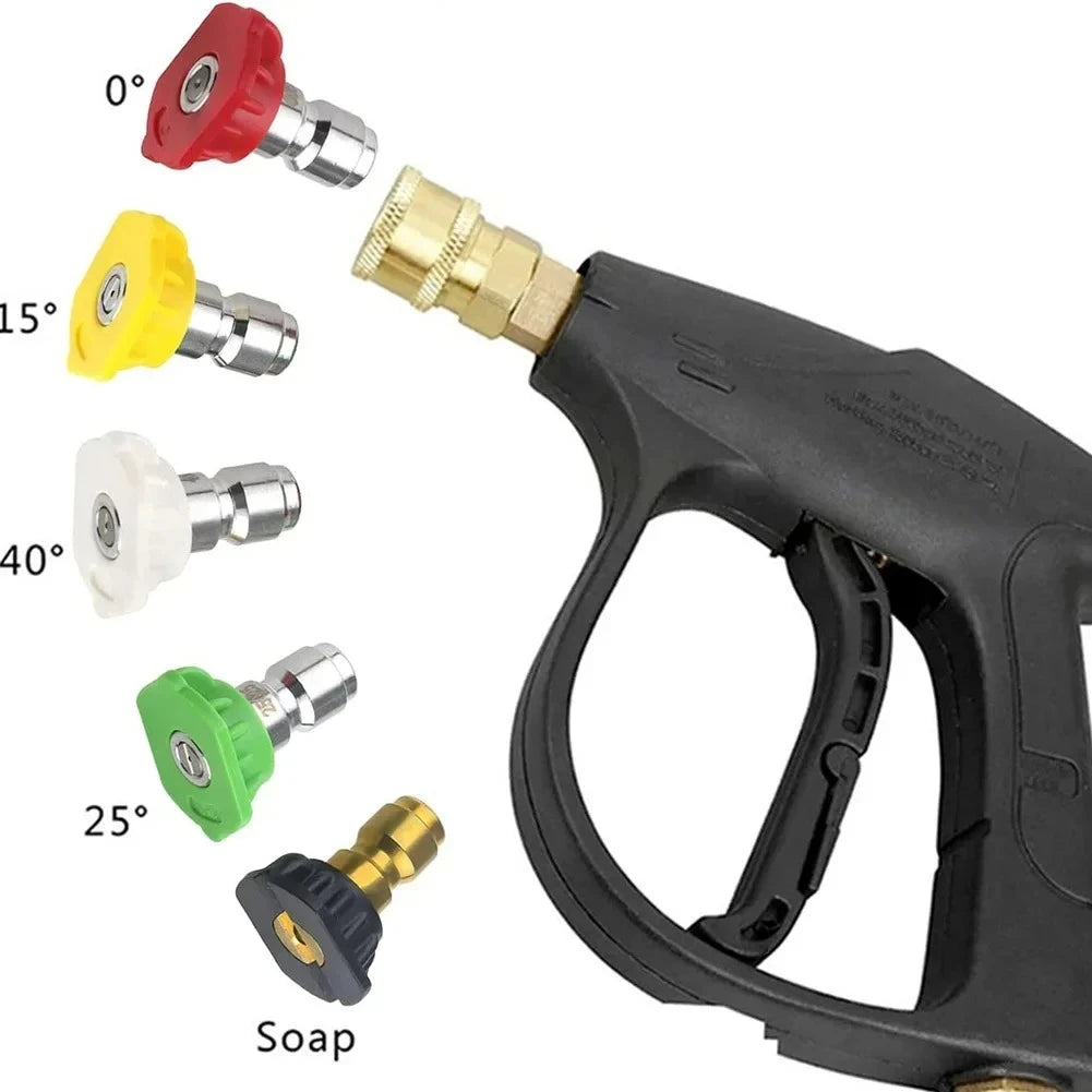 1 Quick Connect Garden Pressure Washer Spray Nozzle 0 15 25 40 Degree
