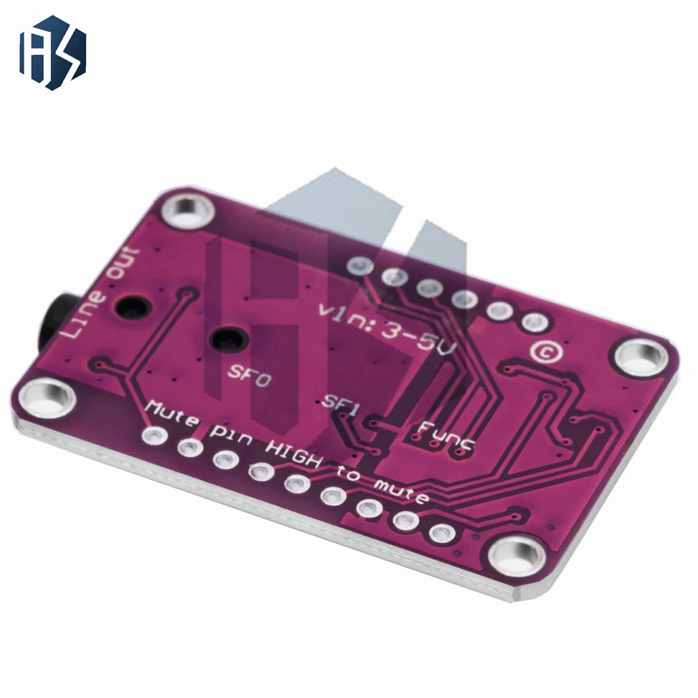 DA1334A I2S Stereo Audio DAC Decoder Module, 3.3V-5V Wide Voltage Compatible with for Arduino Zpaxo