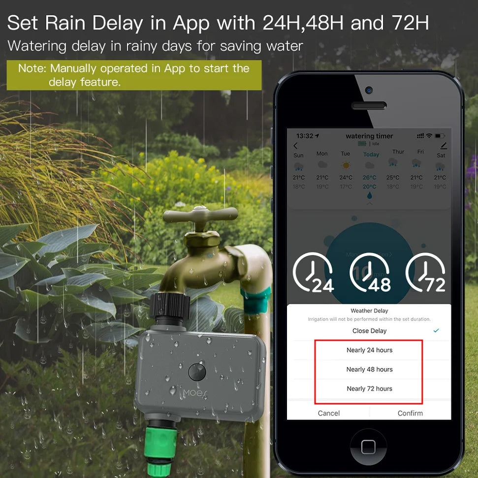 BLuetooth Valve Garden Watering System Automatic Irrigation Programmer Tuya Smart Life Home Moes Timer Sprinkler Drip Controller Zpaxo