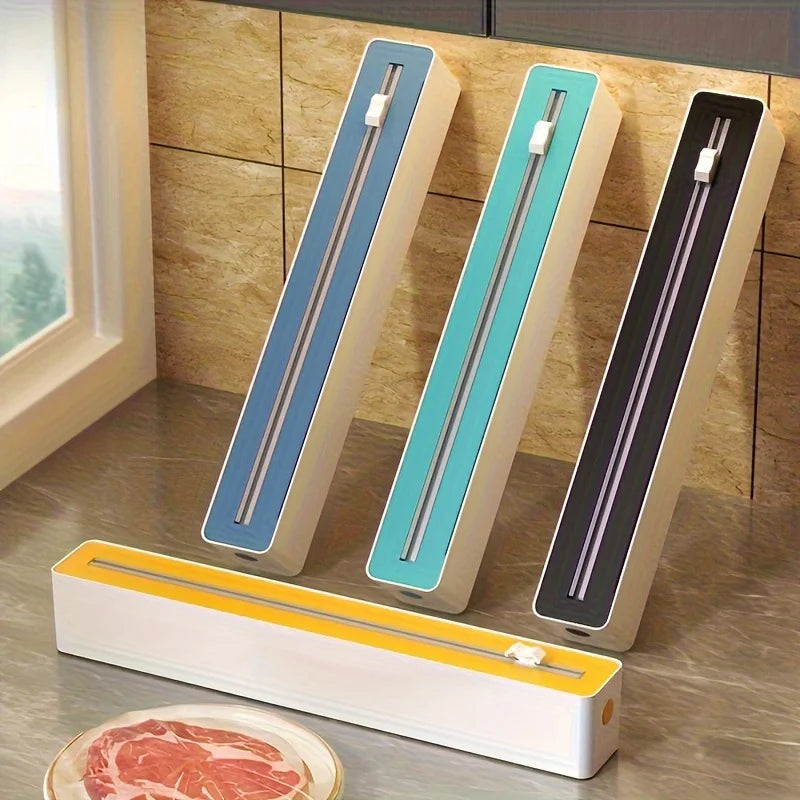 Foil & Plastic Wrap Dispenser Organizer with Cutter | Refillable Wrap Dispenser Organizer Zpaxo