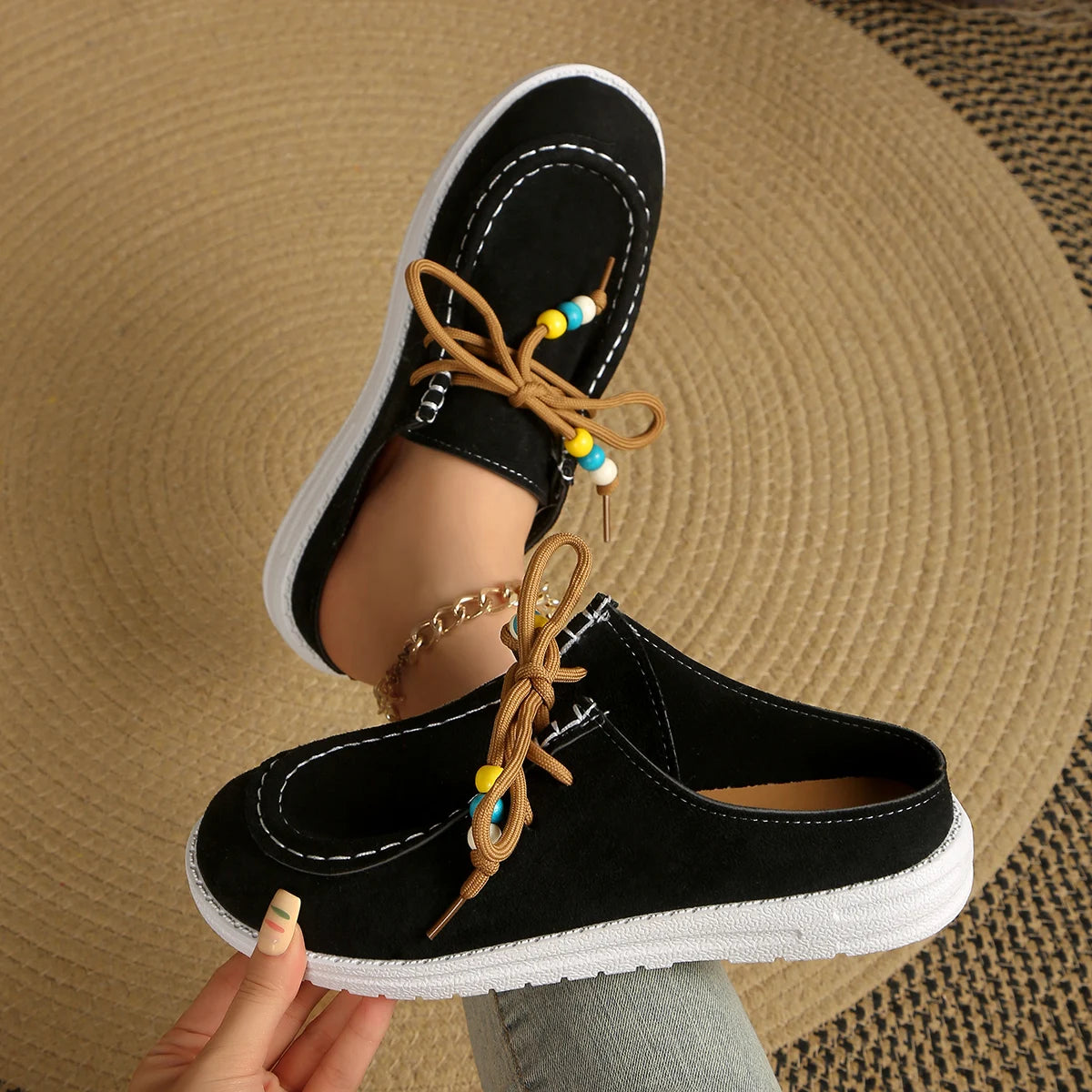 2025 New Women Loafers Retro Bohemian Roman Style Sneakers Women Spring Autumn Shoes Fashion Thick Heel Single Shoes Women Zpaxo