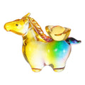 Glass Horse Statue Chinese Zodiac 2026 Feng Shui Tabletop Decoration